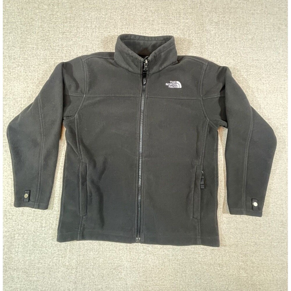 The North Face Fleece Jacket Black T201 Size Youth M Medium (10-12) Casual Warm